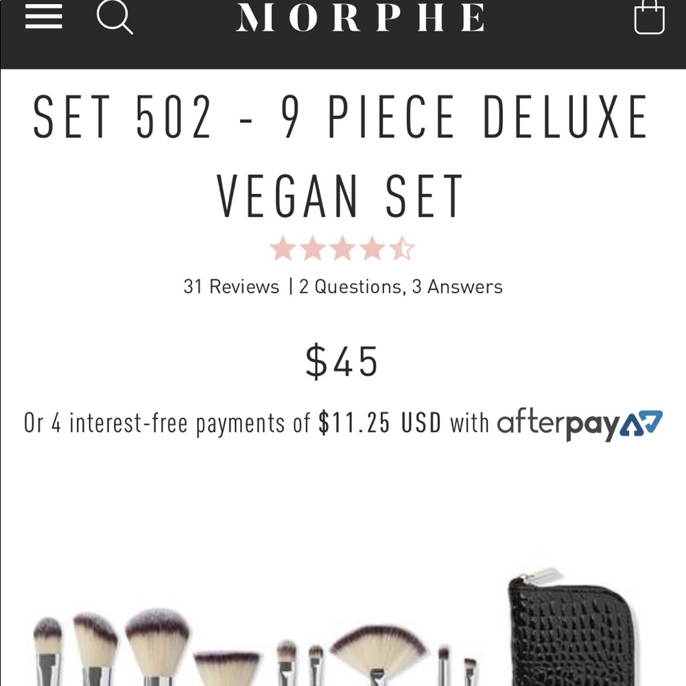 MORPHE Set 502 - 9 Piece Deluxe Vegan Set